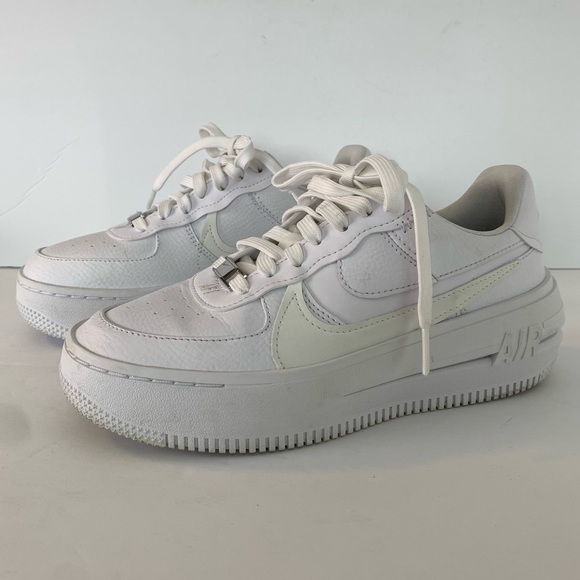 NWOT Nike Triple White Air Force One Platform Sneakers - Picture 3 of 11